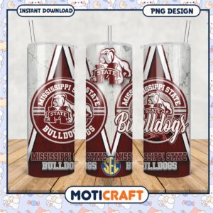 Mississippi State Bulldogs Tumbler Design PNG Format Download