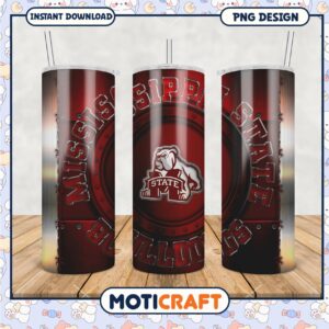 Mississippi State Bulldogs Tumbler Design PNG Download
