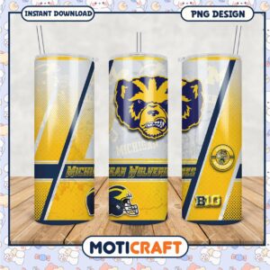 Michigan Wolverines Tumbler PNG Design for Fans