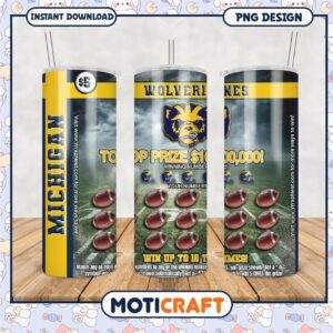 Michigan Wolverines Tumbler PNG Design for Fan Enthusiasts