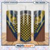 Michigan Wolverines Tumbler Design Yellow and Blue Checkered 1 Michigan Wolverines Tumbler Design Yellow and Blue Checkered