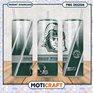 Michigan State Spartans Tumbler PNG Design for Fans