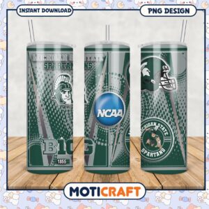 Michigan State Spartans Tumbler Design PNG for Fans