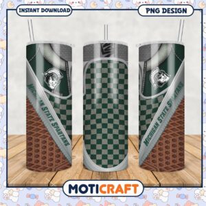 Michigan State Spartans Tumbler Design PNG File Download