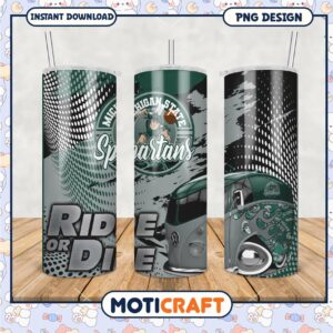 Michigan State Spartans Tumbler Design Featuring VW Bus