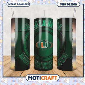 Miami Hurricanes Tumbler PNG Stylish Design for Fans