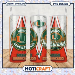 Miami Hurricanes Tumbler PNG Design for Fans and Gifts