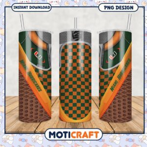 Miami Hurricanes Tumbler PNG Design for Fans and Decor