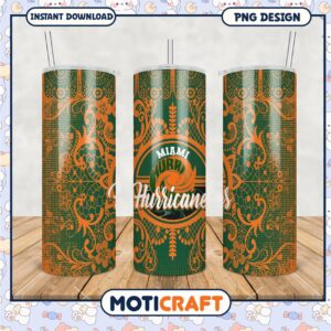 Miami Hurricanes Tumbler Design PNG for Fans and Gifts
