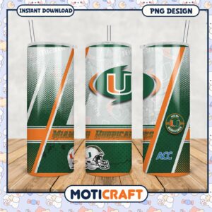 Miami Hurricanes Tumbler Design Perfect for Fans Gift