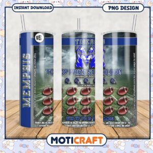 Memphis Tigers Tumbler PNG Design for Winning Ticket Fun
