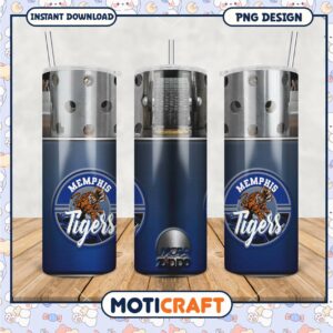 Memphis Tigers Tumbler PNG Design NCAA Team Merchandise