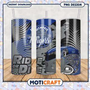 Memphis Tigers Ride or Die Tumbler PNG Design for Fans