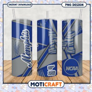 Memphis Tigers NCAA Tumbler PNG Stylish Design Graphic