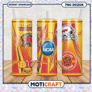 Maryland Terrapins Tumbler PNG NCAA Team Spirit Design