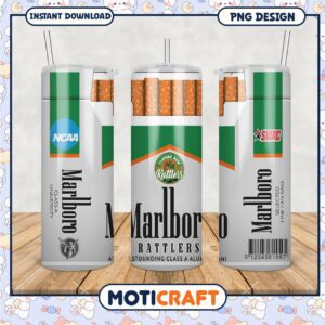 Marlboro Rattlers Tumbler PNG Design for Fan Merchandise