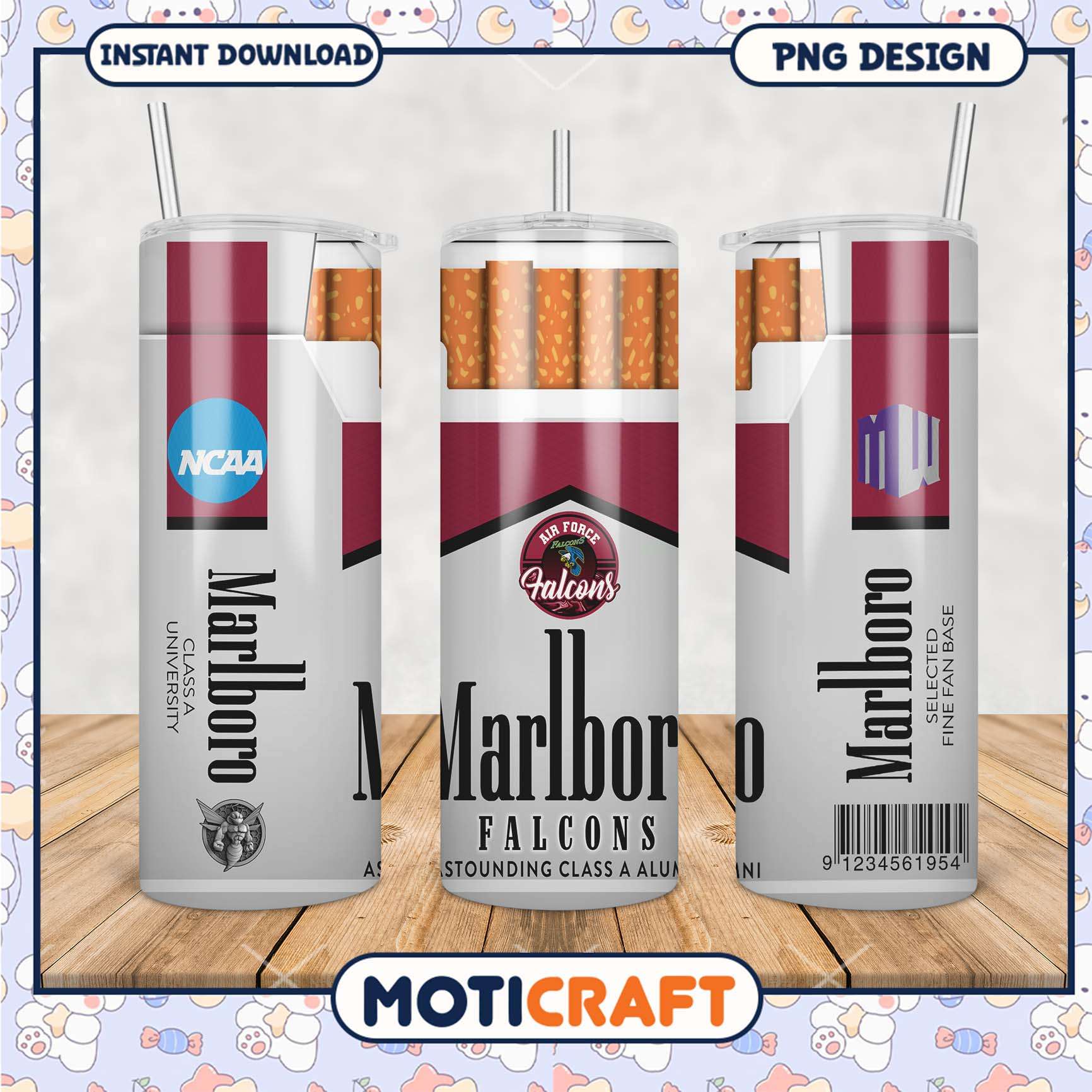 Marlboro Falcons NCAA Tumbler PNG Design for Fans Marlboro Falcons NCAA Tumbler PNG Design for Fans
