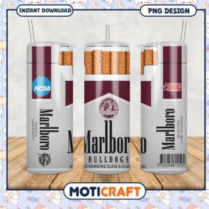 Marlboro Bulldogs Tumbler PNG for Fans and Collectors