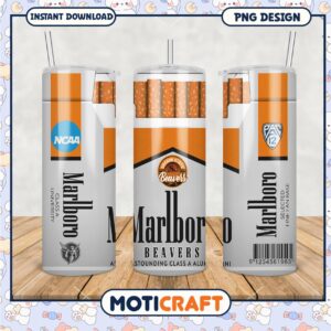 Marlboro Beavers NCAA Tumbler Design for Oregon State Fans