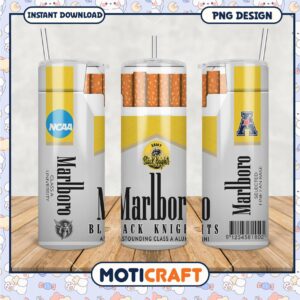 Marlboro Black Knights NCAA Tumbler PNG Design Mockup