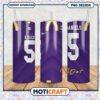LSU Tumbler Design Featuring Number 5 Jersey PNG File 1 LSU Tumbler Design Featuring Number 5 Jersey PNG File