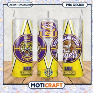 LSU Tigers Tumbler PNG Design for Fans and Collectors