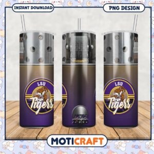 LSU Tigers Tumbler Design PNG for NCAA Fans and Collectors