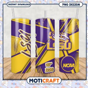 LSU Tigers NCAA Tumbler Design for Fans and Collectors