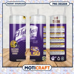 LSU Tigers Haters Be Gone Tumbler PNG Design Template