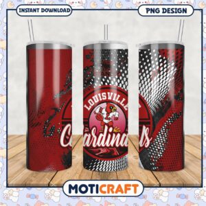 Louisville Cardinals Tumbler PNG Design for Fans and Gifts