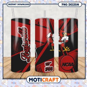 Louisville Cardinals Tumbler PNG Design for NCAA Fans