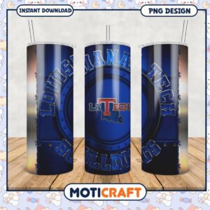 Louisiana Tech Bulldogs Tumbler PNG Design Download