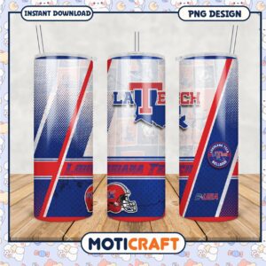 Louisiana Tech Bulldogs Tumbler Design PNG for Fans