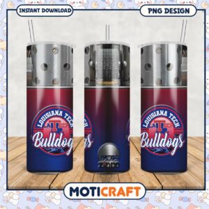 Louisiana Tech Bulldogs Tumbler Design for College Fans