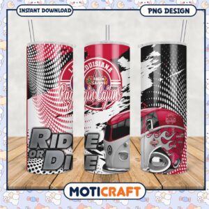Louisiana Ragin Cajuns Tumbler PNG Design for Fans