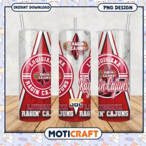 Louisiana Ragin Cajuns Tumbler Design for Fans and Gifts