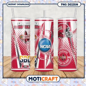 Louisiana Ragin Cajuns NCAA Tumbler Design PNG File