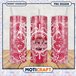 Louisiana Ragin Cajuns Decorative Tumbler PNG Design