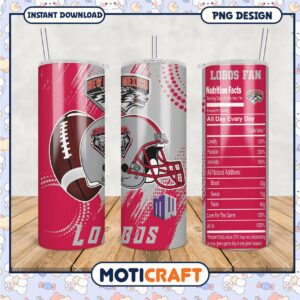 Lobos Fan Tumbler PNG Design Perfect for Game Day Spirits