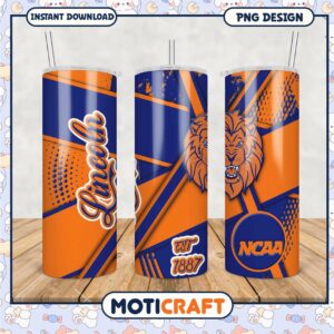 Lincoln Lions NCAA Tumbler Design PNG for Fans 55 Characters