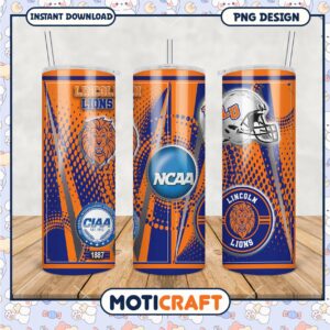 Lincoln Lions NCAA Tumbler PNG Design for Fans
