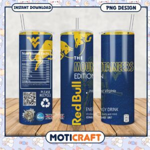 Limited Edition West Virginia Mountaineers Tumbler PNG Design