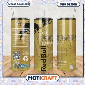 Limited Edition Wake Forest Demon Deacons Tumbler PNG Design