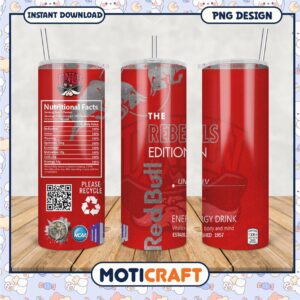 Limited Edition UNLV Rebels Tumbler Design PNG File