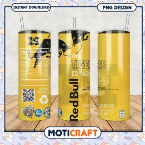 Limited Edition Tigers Tumbler PNG for Energy Drinks