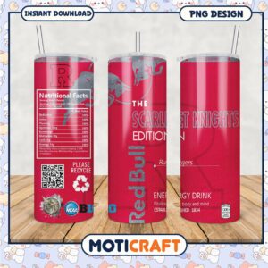 Limited Edition Rutgers Scarlet Knights Energy Drink Tumbler