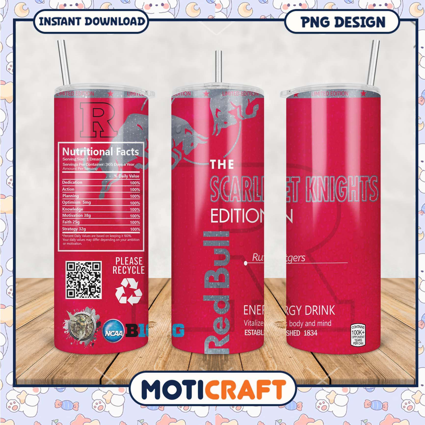Limited Edition Rutgers Scarlet Knights Energy Drink Tumbler Limited Edition Rutgers Scarlet Knights Energy Drink Tumbler
