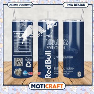 Limited Edition Red Bull Tigers Tumbler PNG for Fans