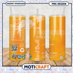 Limited Edition Red Bull Volunteers Tumbler PNG Design