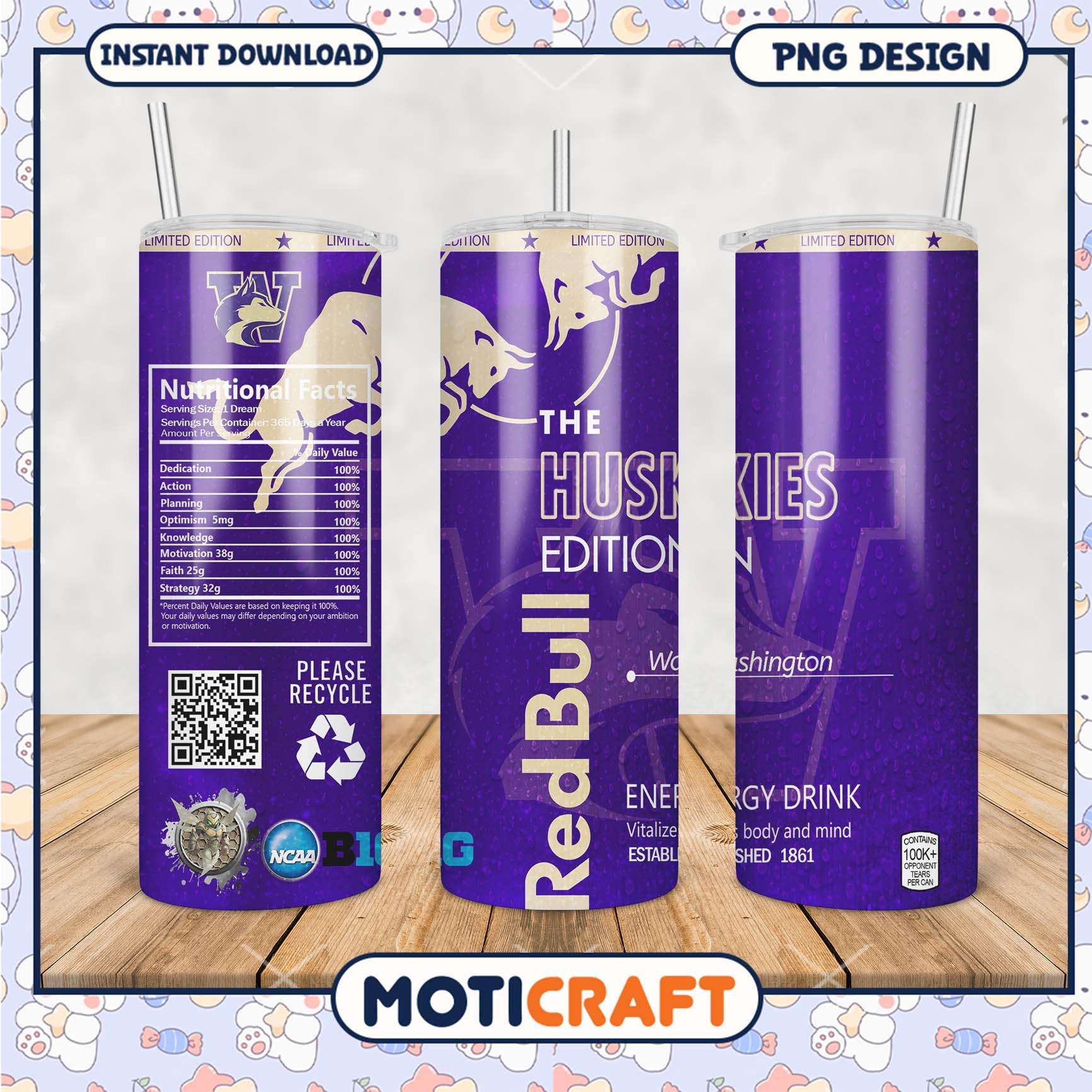 Limited Edition Red Bull Huskies Tumbler PNG Design Online Limited Edition Red Bull Huskies Tumbler PNG Design Online